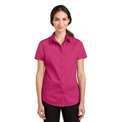Ladies Short Sleeve SuperPro ™ Twill Shirt Thumbnail